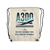 Thumbnail for Airbus A300-600F - Drawstring Bag - Original - Beige