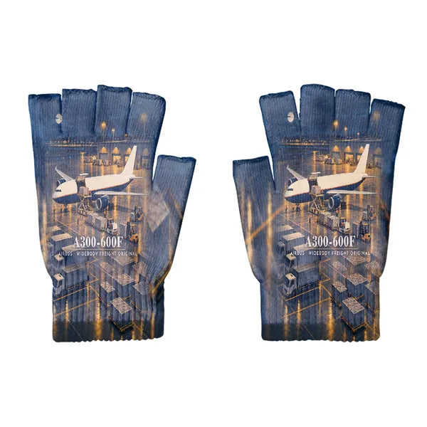 Airbus A300-600F - Gloves - Cut - 3D - Full Print