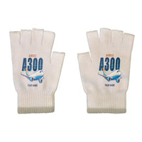 Thumbnail for Airbus A300-600F - Gloves - Cut - Cartoon + Name - Beige
