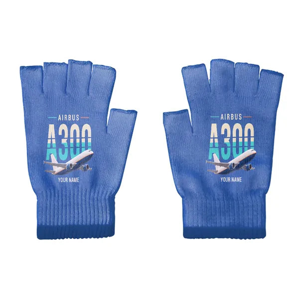 Airbus A300-600F - Gloves - Cut - Original + Name - Blue