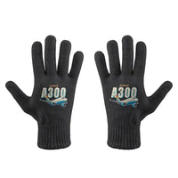Thumbnail for Airbus A300-600F - Gloves - Full - Cartoon - Black
