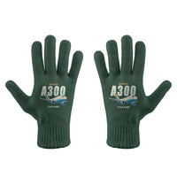 Thumbnail for Airbus A300-600F - Gloves - Full - Cartoon + Name - Dark Green