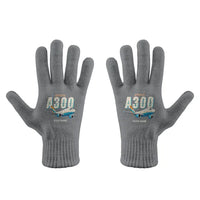 Thumbnail for Airbus A300-600F - Gloves - Full - Cartoon + Name - Gray