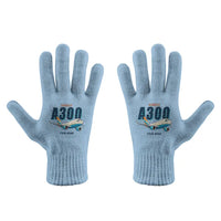 Thumbnail for Airbus A300-600F - Gloves - Full - Cartoon + Name - Light Blue