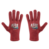 Thumbnail for Airbus A300-600F - Gloves - Full - Cartoon + Name - Red