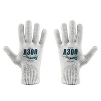 Thumbnail for Airbus A300-600F - Gloves - Full - Cartoon + Name - White