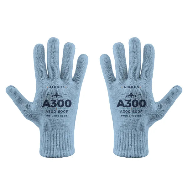Airbus A300-600F - Gloves - Full - Heritage - Light Blue