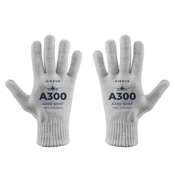 Airbus A300-600F - Gloves - Full - Heritage - Light Gray