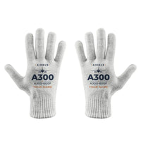 Thumbnail for Airbus A300-600F - Gloves - Full - Heritage + Name - White