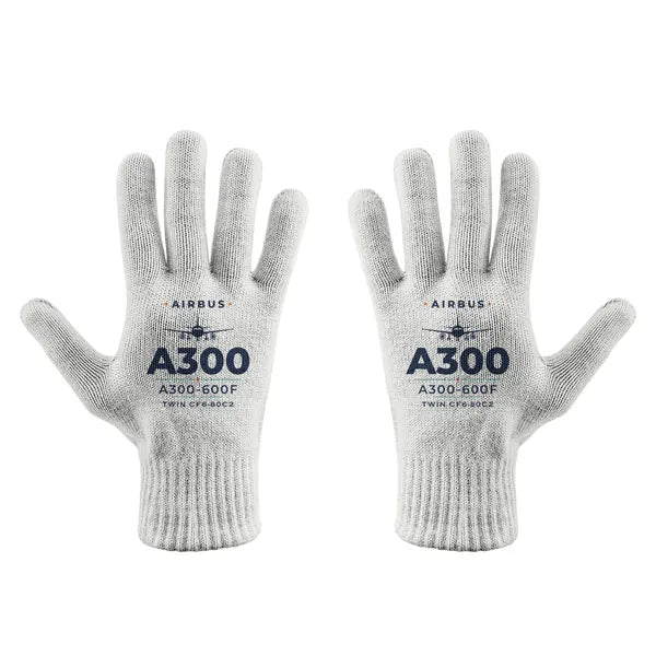 Airbus A300-600F - Gloves - Full - Heritage - White