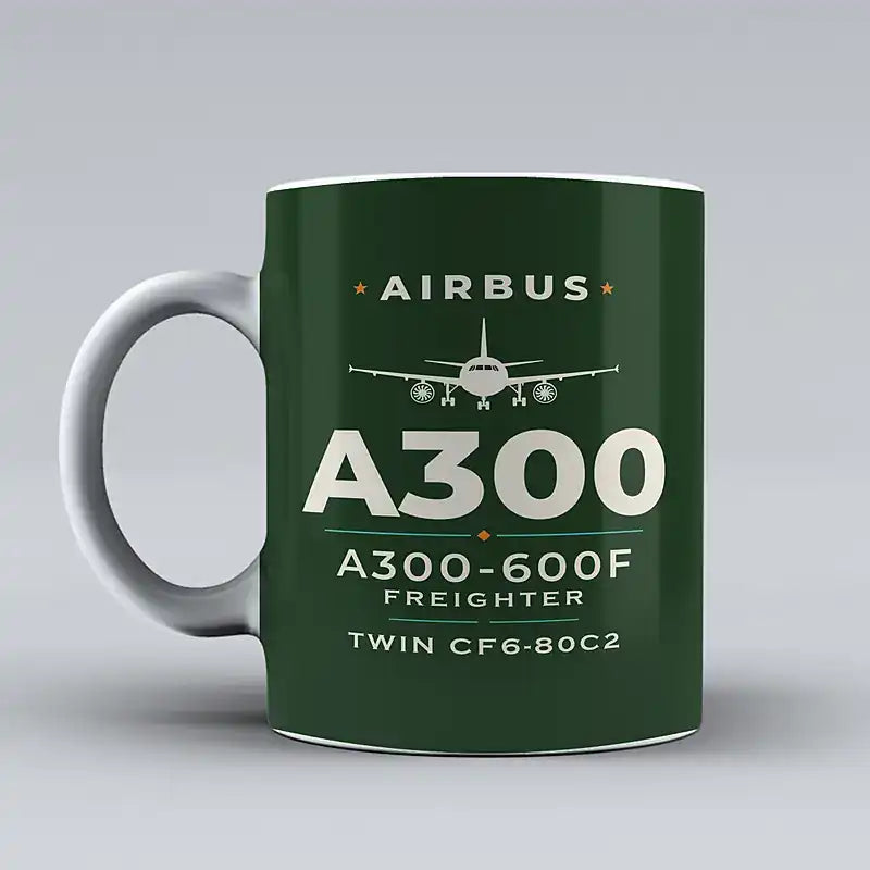Airbus A300-600F - Heritage - Mug - Dark Green