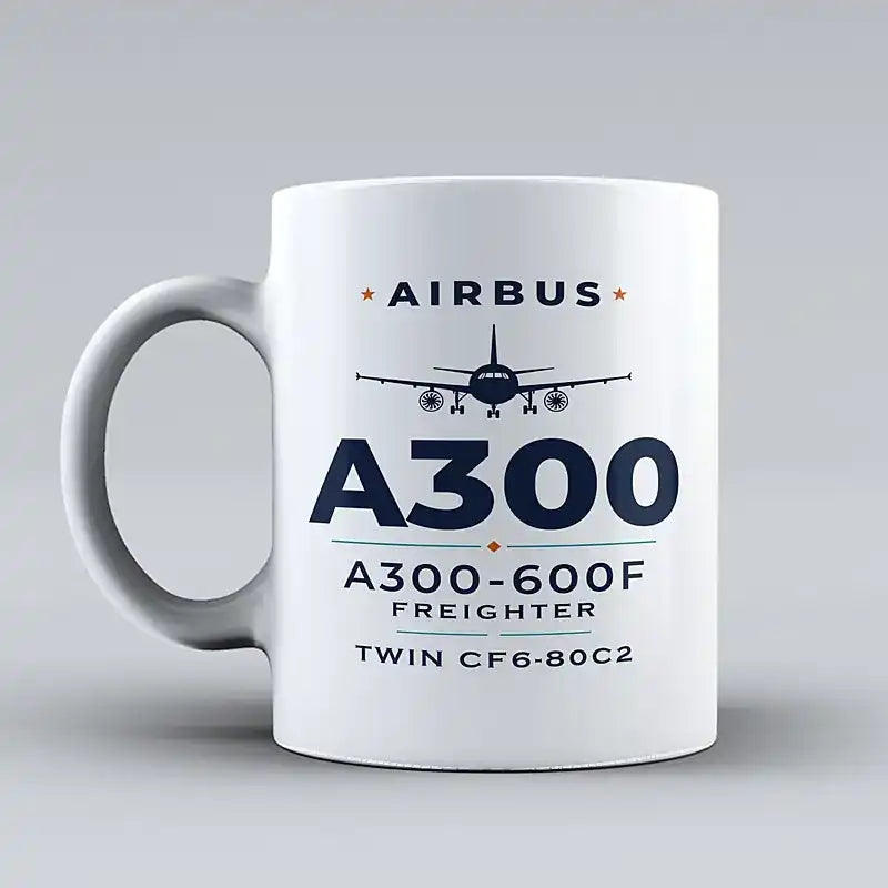 Airbus A300-600F - Heritage - Mug - White