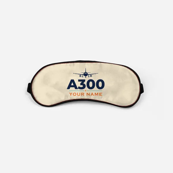 Airbus A300-600F - Heritage + Name - Sleep Mask - Beige