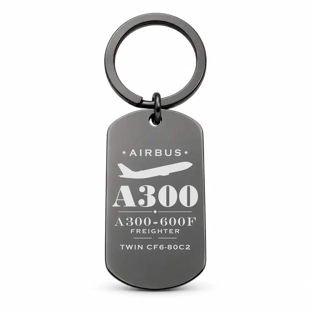 Airbus A300-600F - Key Chain - Heritage - Black