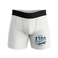 Thumbnail for Airbus A300-600F - Men Boxers - Original + Name - White