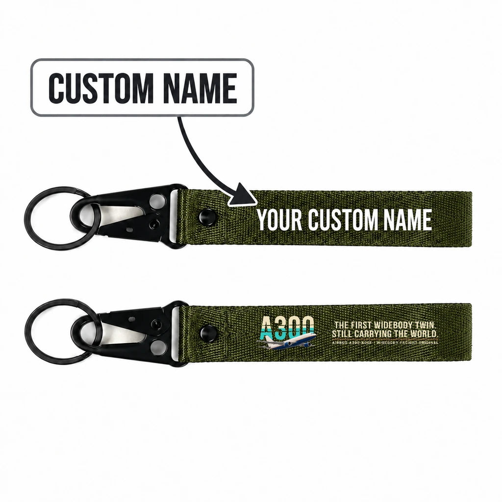 Airbus A300-600F Hawk-Shaped Key Chains - Dark Green - Original - Personalized