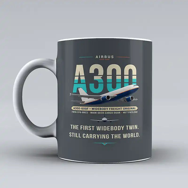 Airbus A300-600F - Original - Mug - Gray