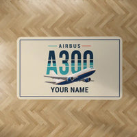 Thumbnail for Airbus A300-600F - Original + Name - Rectangle Carpet - Beige