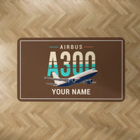 Thumbnail for Airbus A300-600F - Original + Name - Rectangle Carpet - Brown