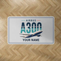 Thumbnail for Airbus A300-600F - Original + Name - Rectangle Carpet - Light Gray