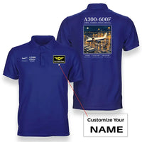 Thumbnail for Airbus A300-600F - Poster - Double-Side Polo - Blue + Name