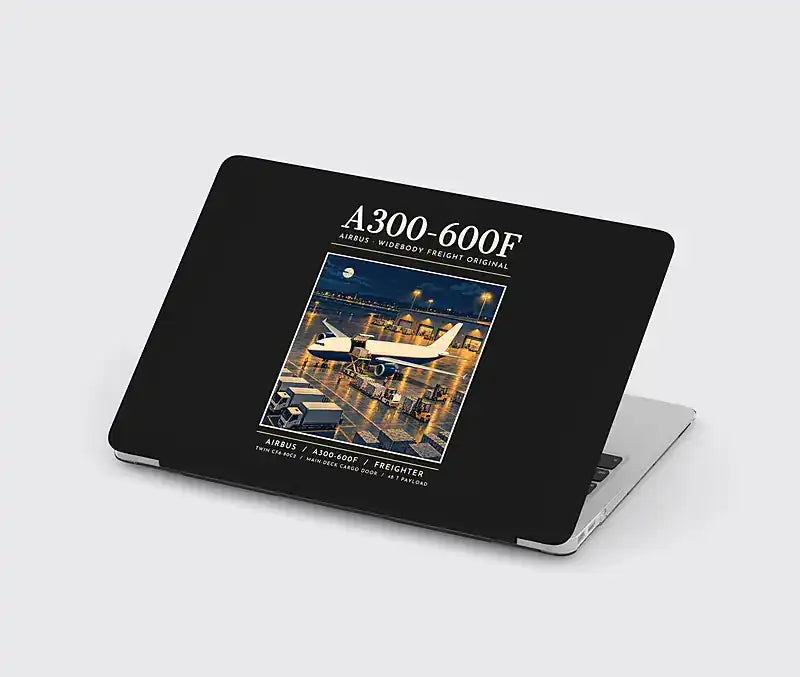 Airbus A300-600F - Poster - MacBook Case - Black