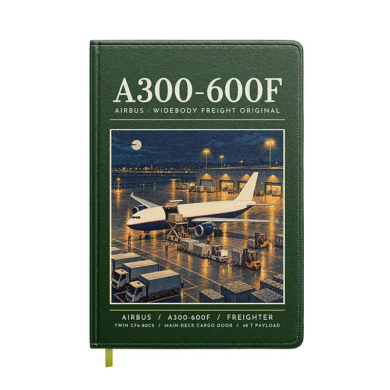 Airbus A300-600F - Poster - Notebook - Dark Green