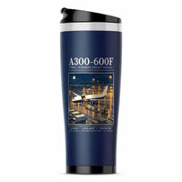 Thumbnail for Airbus A300-600F - Poster - Stainless Steel (No Holder) - Dark Blue