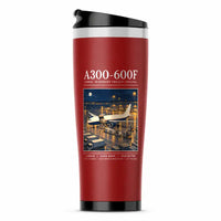Thumbnail for Airbus A300-600F - Poster - Stainless Steel (No Holder) - Red
