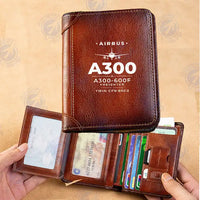 Thumbnail for Airbus A300-600F Leather Wallets - Printed Leather Wallet - Heritage