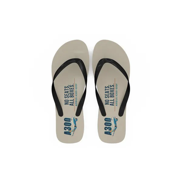 Airbus A300-600F - Slippers - Flip Flops - Cartoon - Beige