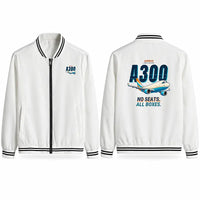 Thumbnail for Airbus A300-600F Stylish Jackets - Baseball Collar - Cartoon - White