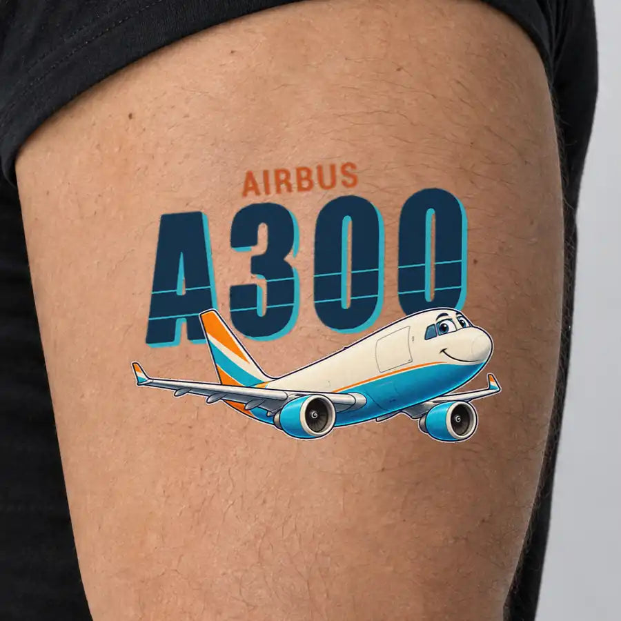 Airbus A300-600F - Tattoo - Cartoon - Man