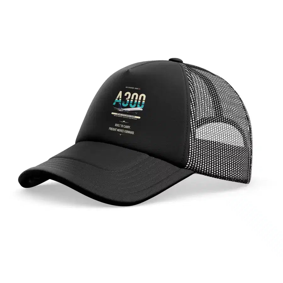 Airbus A300-600F trucker cap - full black