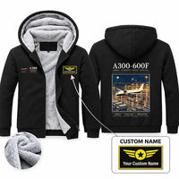 Thumbnail for Airbus A300-600F Zipped Sweatshirts - Poster + Name - Black
