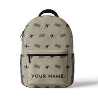 Thumbnail for Airbus A300-600R - 3D Backpack - 3D Pattern + Name - Beige