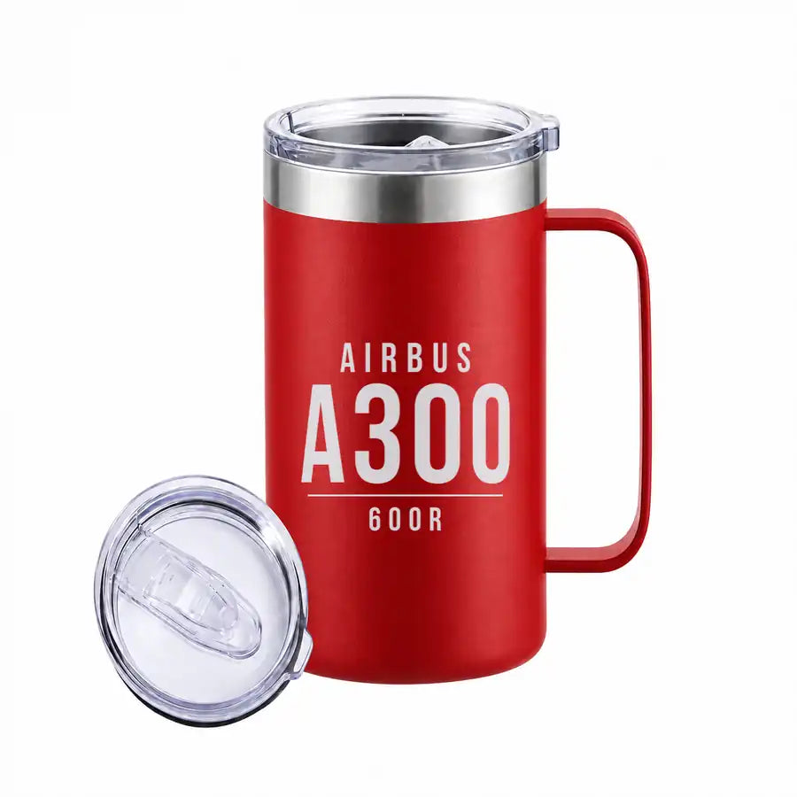 Airbus A300-600R - Beverage Mug - Tag - Red