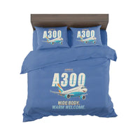 Thumbnail for Airbus A300-600R - Cartoon - Bedding Set - Blue
