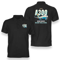 Thumbnail for Airbus A300-600R - Cartoon - Double-Side Polo - Black