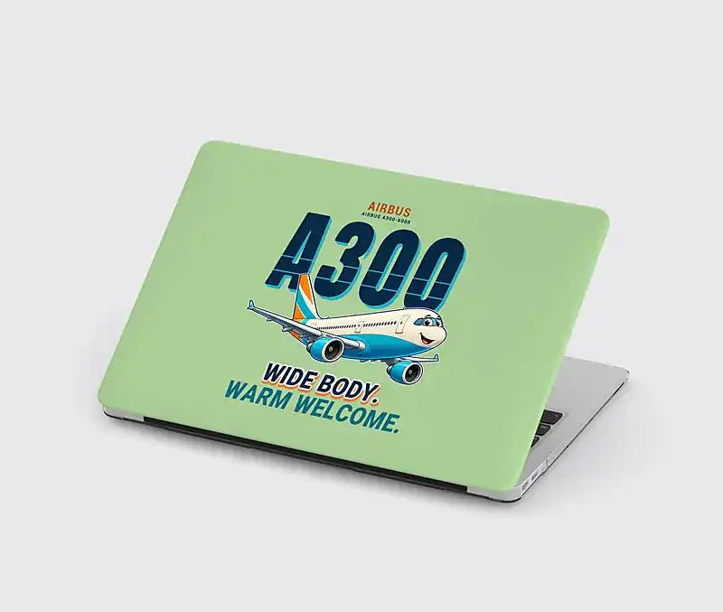 Airbus A300-600R - Cartoon - MacBook Case - Light Green