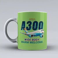 Thumbnail for Airbus A300-600R - Cartoon - Mug - Light Green
