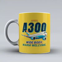 Thumbnail for Airbus A300-600R - Cartoon - Mug - Yellow