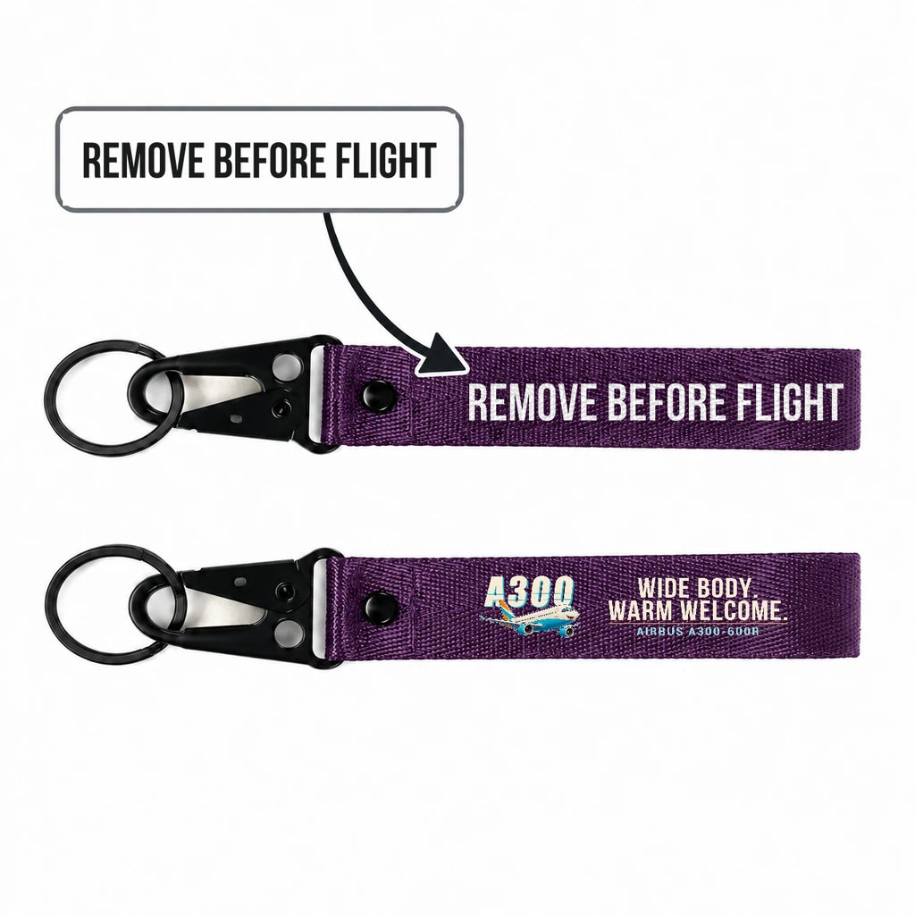 Airbus A300-600R Hawk-Shaped Key Chains - Purple - Cartoon - Remove Before Flight