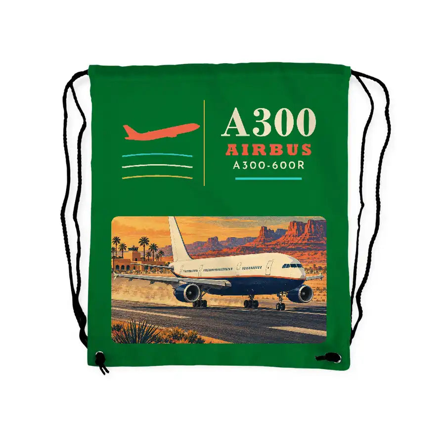 Airbus A300-600R - Drawstring Bag - Classic - Green