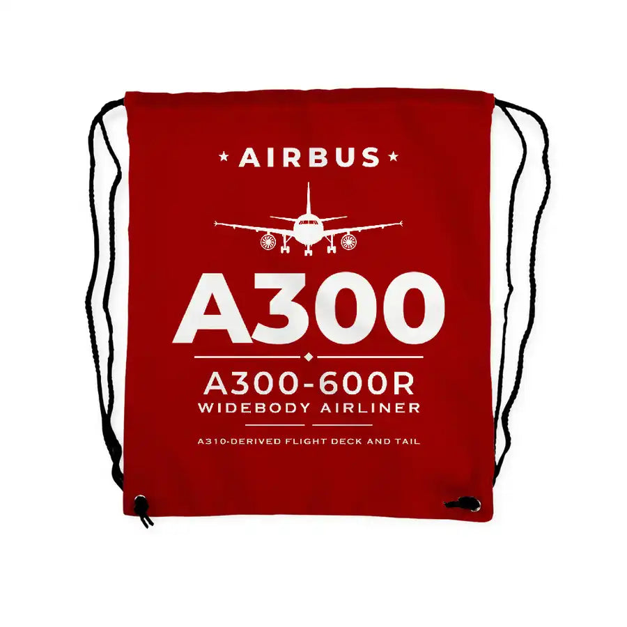 Airbus A300-600R - Drawstring Bag - Heritage - Red