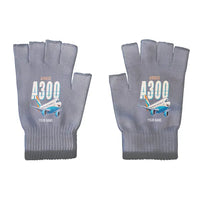 Thumbnail for Airbus A300-600R - Gloves - Cut - Cartoon + Name - Gray