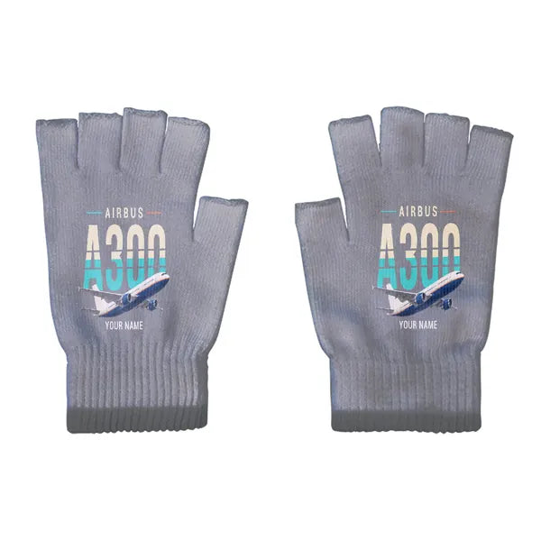 Airbus A300-600R - Gloves - Cut - Original + Name - Gray