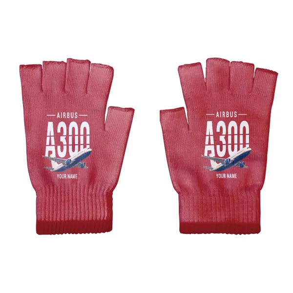 Airbus A300-600R - Gloves - Cut - Original + Name - Red