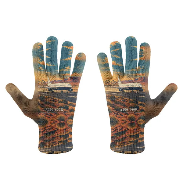 Airbus A300-600R - Gloves - Full - 3D - Full Print