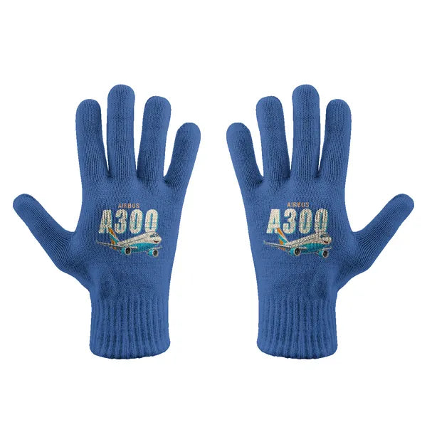 Airbus A300-600R - Gloves - Full - Cartoon - Blue
